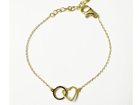 A Simply Silver Yellow Plated Heart Necklace.