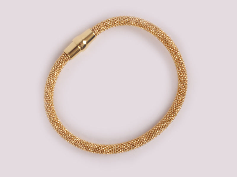 Silver With Yellow Gold Plate Bracelet