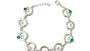 Claddagh Bracelet with Silver and Green Cubic Zirconia Stone