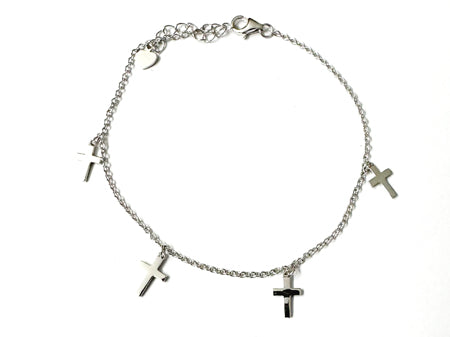 Silver Cross Charm Bracelet