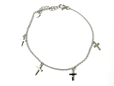 Silver Cross Charm Bracelet