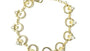 Claddagh Yellow Plated White Cz Stone Silver  Bracelet