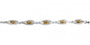 Silver Claddagh Bracelet With Cz stones and Gold Plating.