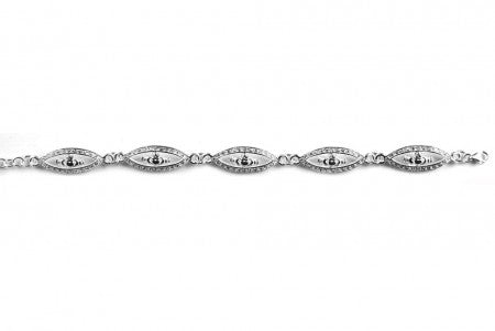 Claddagh Bracelet With Cz stones.