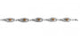 Celtic Shamrock Bracelet With Silver And Gold Plating with White Cubic Zirconia Stone
