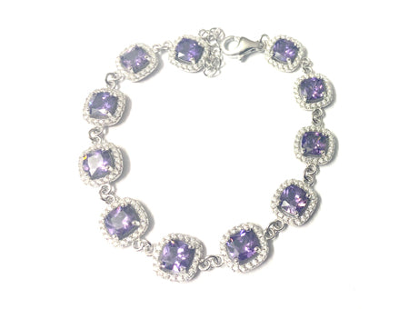 A Amethyst Cubic Zirconia Bracelet