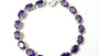 Amethyst And White Cubic Zirconia Silver Bracelet
