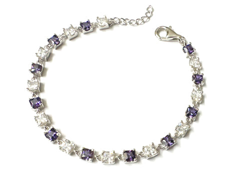 Amethyst Cubic Zirconia  Bracelet