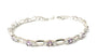 Amethyst & White Cubic Zirconia Silver Bracelet