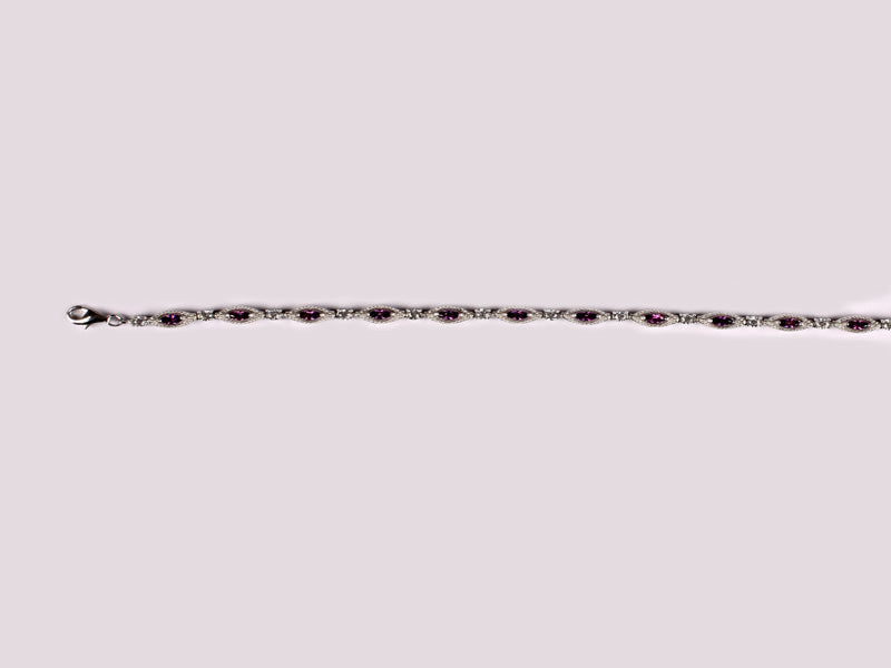 Amethyst Cubic Zirconia Bracelet