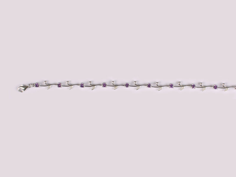 Amethyst Cubic Zirconia  Bracelet