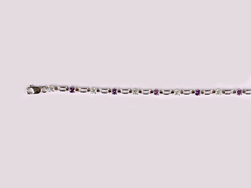 Amethyst Cubic Zirconia  Bracelet