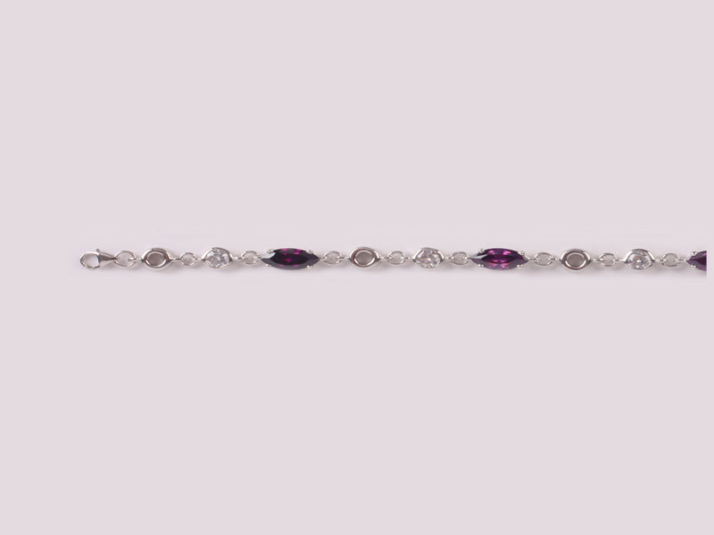 Amethyst Cubic Zirconia  Bracelet