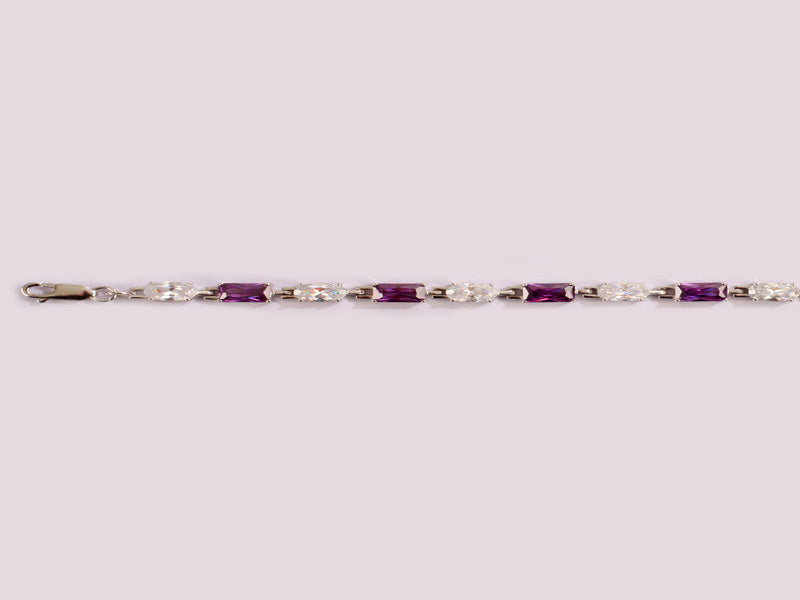 Amethyst Cubic Zirconia  Bracelet