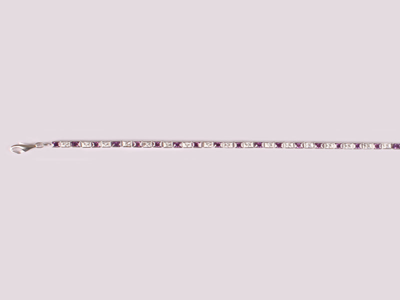 Amethyst Cubic Zirconia  Bracelet