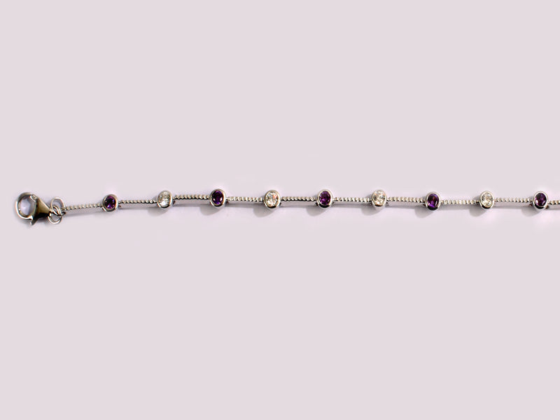 Amethyst Cubic Zirconia  Bracelet