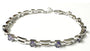 Amethyst Cubic Zirconia Silver Bracelet