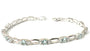 Aquamarine & White Cubic Zirconia Silver Bracelet