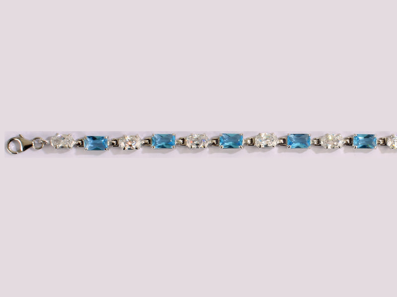 Aquamarine Cubic Zirconia Bracelet