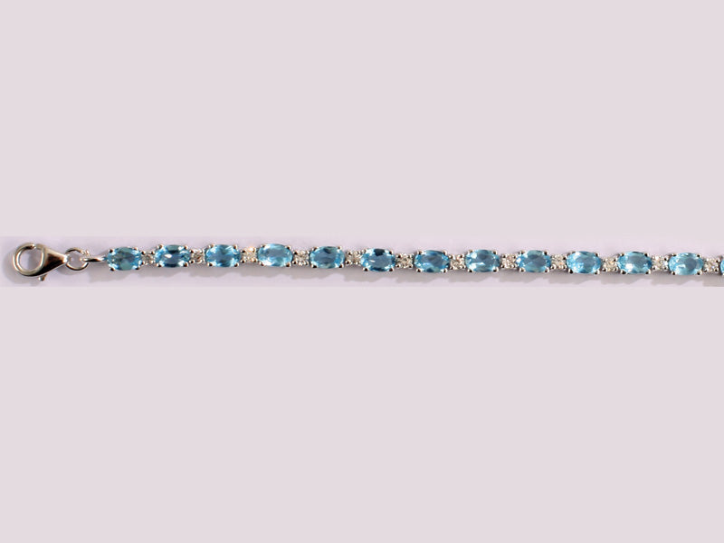 Aquamarine Cubic Zirconia Bracelet