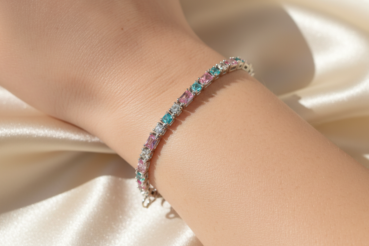 Aquamarine Cubic Zirconia Bracelet