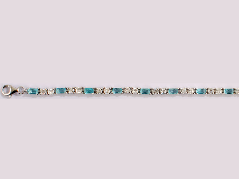 Aquamarine Cubic Zirconia Bracelet