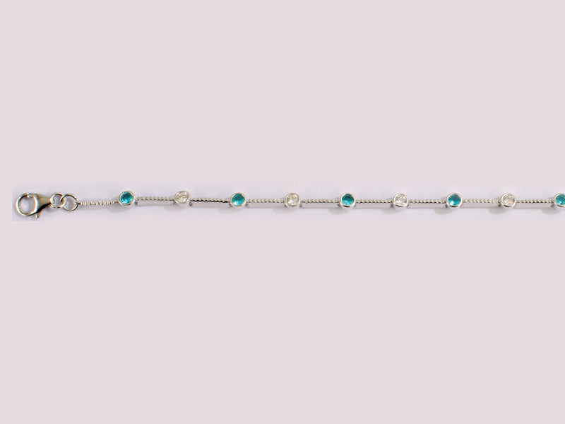 Aquamarine Cubic Zirconia Bracelet