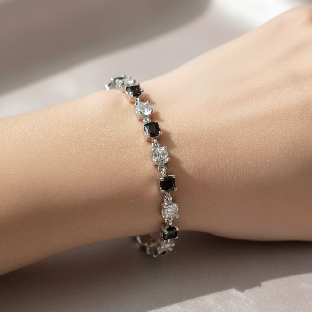 Black & White Cubic Zirconia Bracelet