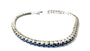 Black Cubic Zirconia Claw Set Tennis  Silver 3mm Stone Bracelet