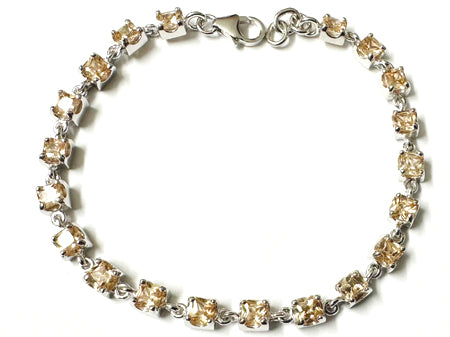 Champagne Cz Silver Bracelet