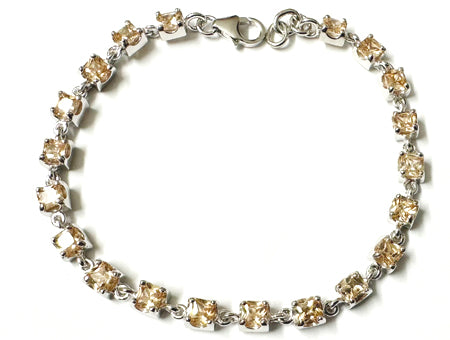 Champagne Cz Silver Bracelet
