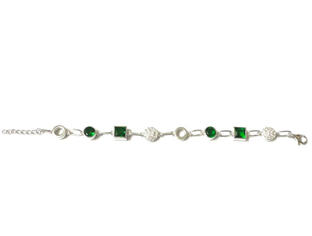 A Emerald Cubic Zirconia Bracelet