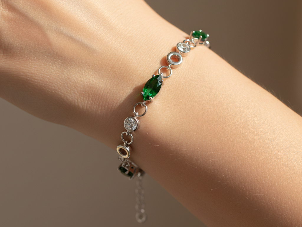 Emerald Cubic Zirconia Bracelet