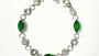 Emerald Cubic Zirconia Silver Bracelet