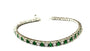 Emerald Cubic Zirconia Claw Set Tennis Bracelet