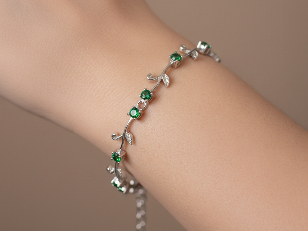 Emerald Cubic Zirconia Bracelet