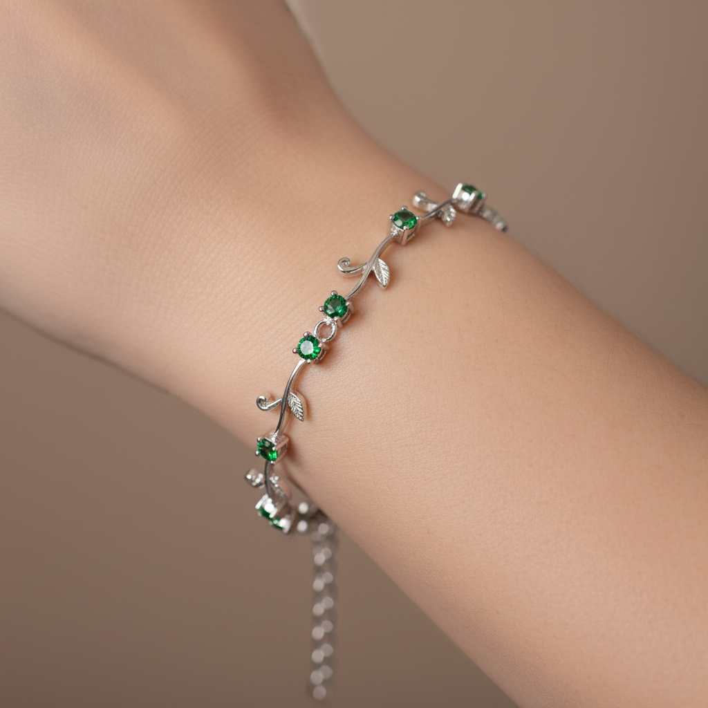 Emerald Cubic Zirconia Bracelet