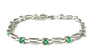Emerald Cubic Zirconia Silver Bracelet