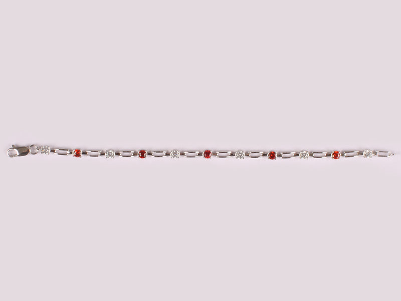 Garnet Cubic Zirconia Bracelet