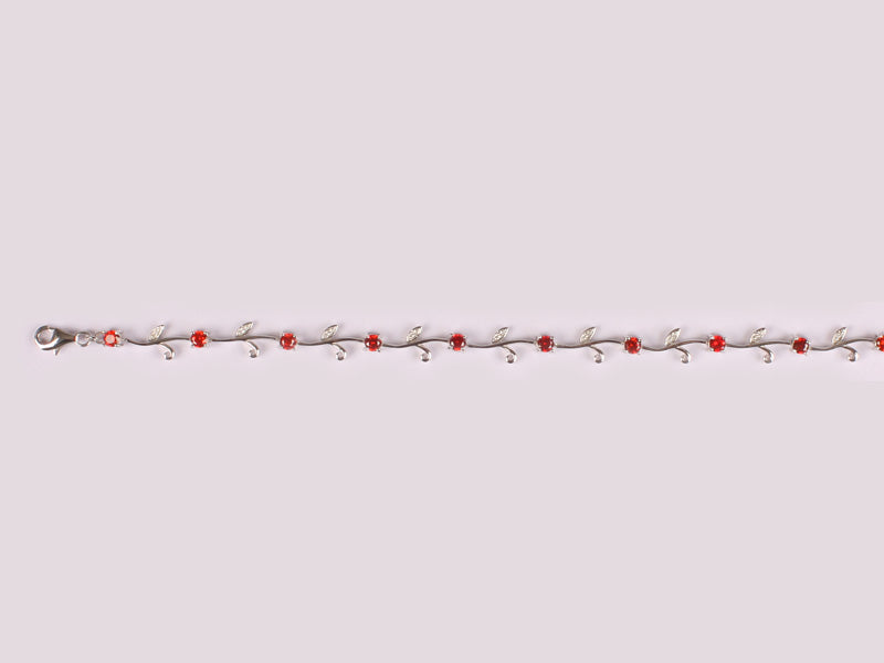 Garnet Cubic Zirconia Bracelet