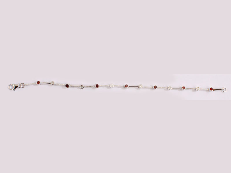 Garnet Cubic Zirconia Bracelet