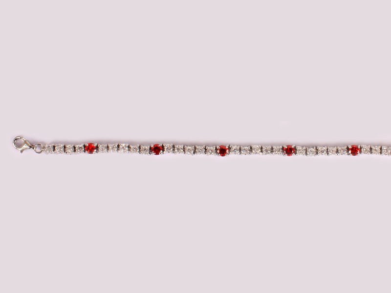 Garnet Cubic Zirconia Bracelet