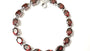 Garnet Cubic Zirconia Silver Bracelet