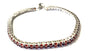 Garnet Cubic Zirconia Claw Set Tennis Bracelet