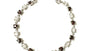 Garnet And White Cubic Zirconia Silver Bracelet