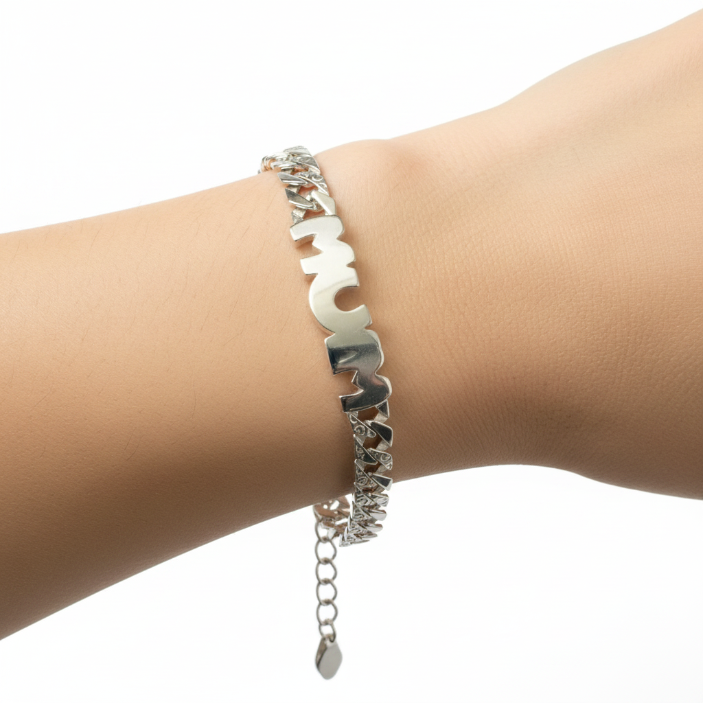 A White Cubic Zirconia Mum Bracelet
