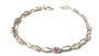 Pink & White Cubic Zirconia Silver Bracelet