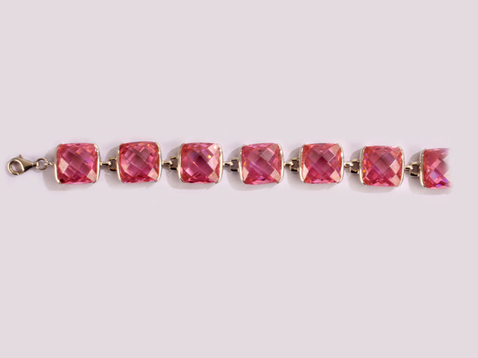 Pink Cubic Zirconia Bracelet