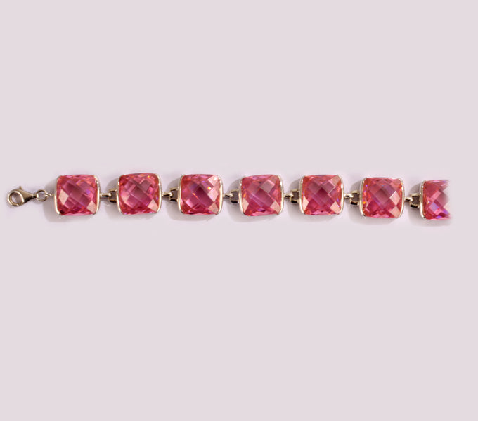 Pink Cubic Zirconia Bracelet