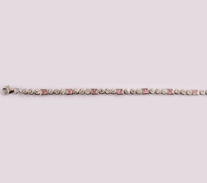 Pink Cubic Zirconia Bracelet